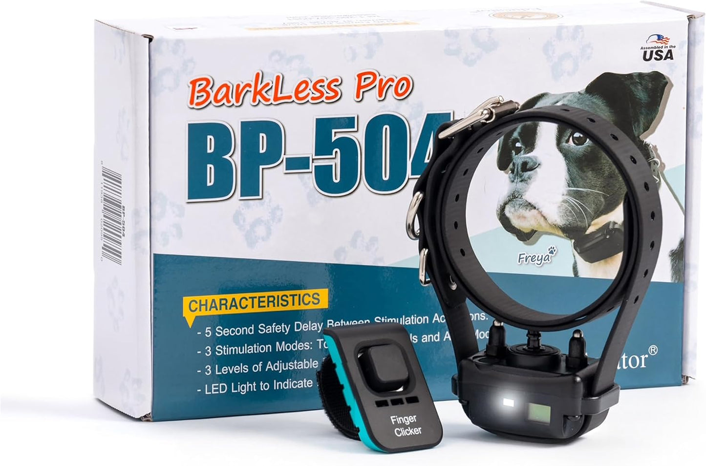 Educator BarkLess Pro anti-bark dog collar front view