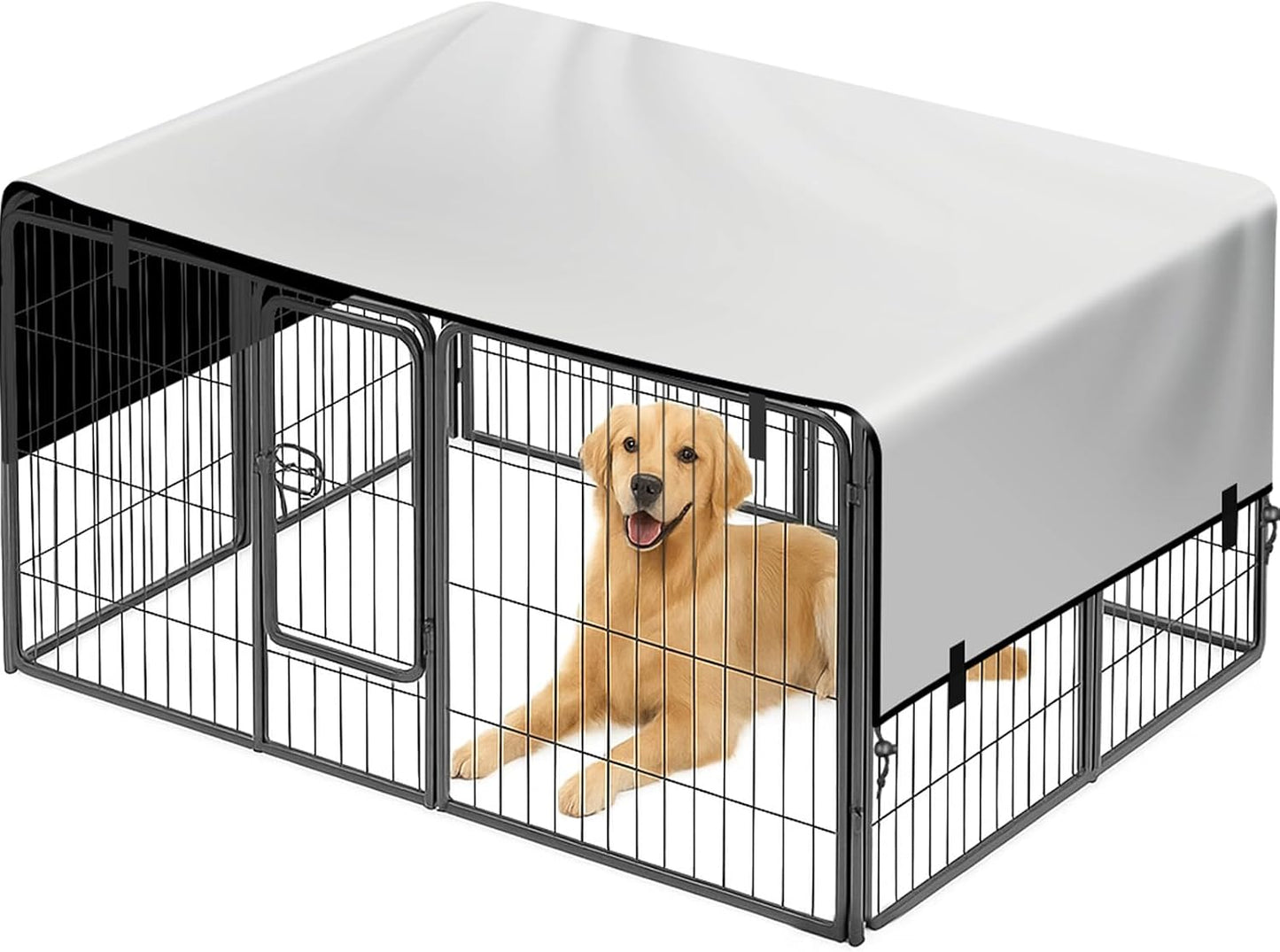 MJFSGYO dog playpen cover front view waterproof pet canopy