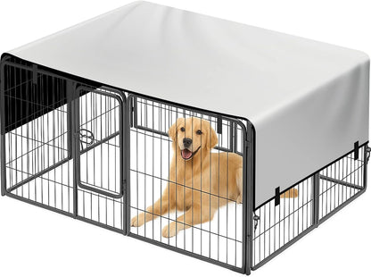 MJFSGYO dog playpen cover front view waterproof pet canopy