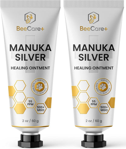 Manuka Honey Ointment 500+ MGO - Dog Hot Spot Treatment for Scratches, Burns, Irritations - Cat Wound Care with 55-PPM Colloidal Silver for Dogs - Manuka + Silver Healing Ointment in a 2-oz Tube - Image 9