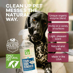Close up of Only Natural Pet enzyme formula label details