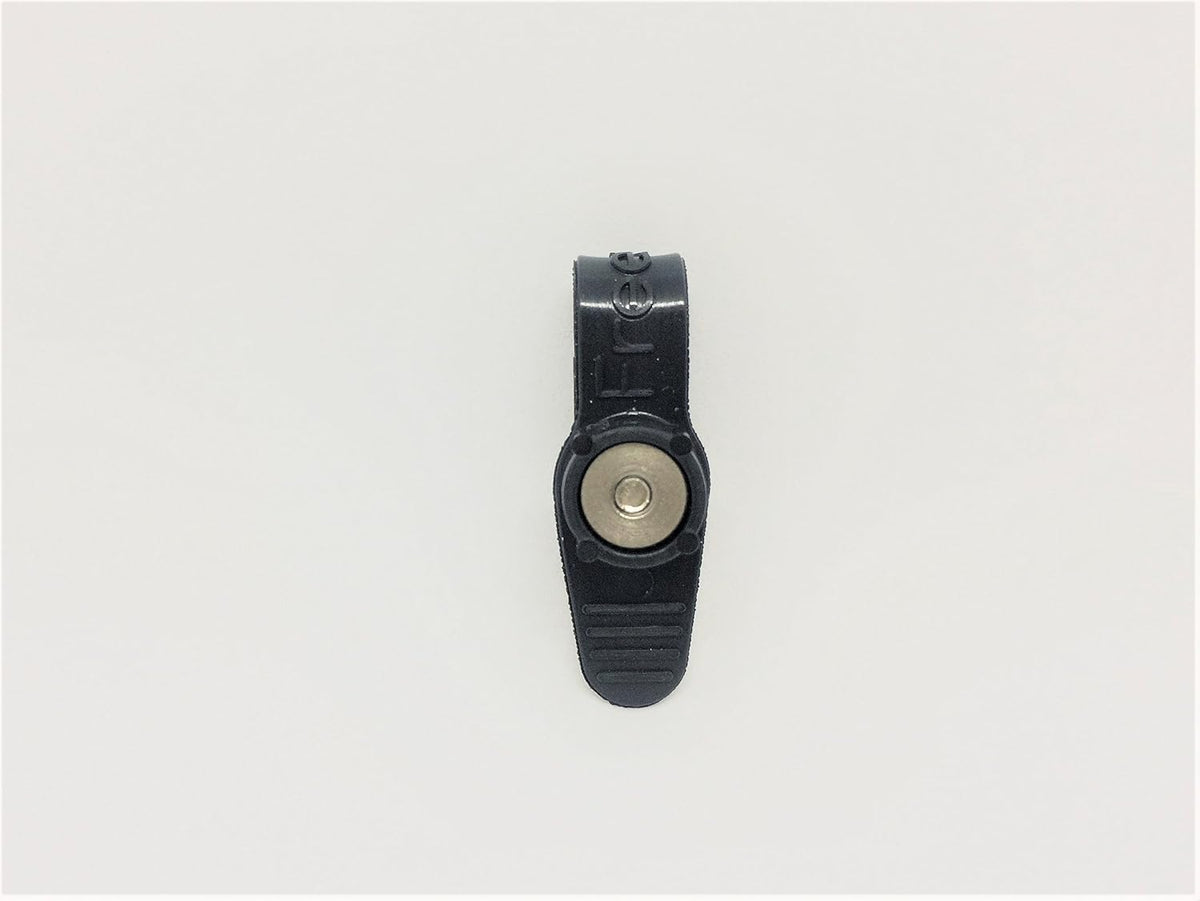 FreezeTag pet tag silencer showing graphite color and tag slot