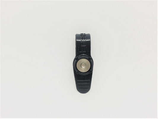 Waterproof flexible plastic pet tag silencer strap close up view