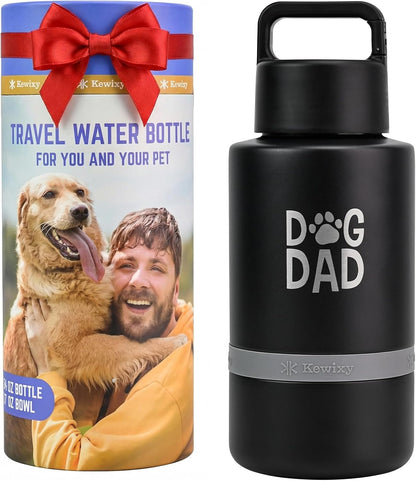 KEWIXY Insulated Dog Water Bottle with Travel Bowl, Dog Lover Gift, Portable Water Bottle Dispenser, Accessories for Car, Hiking, Camping, Outdoor, Leak-Proof, Detachable (Pale Pink) - Image 9
