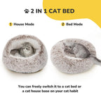 Catism hooded cat pod folded into open mattress mode