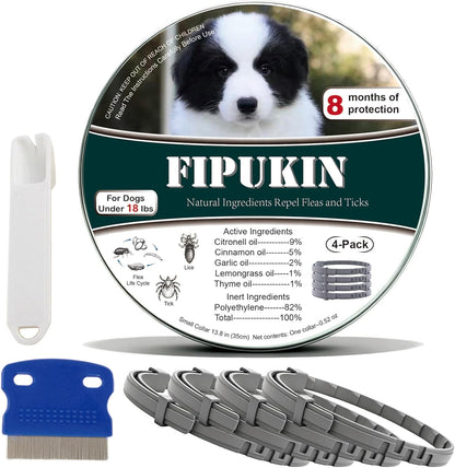 Flea and Tick Collar for Small Dogs, 2Pack | 8Month Waterproof Protection with Natural Essential Oils | Includes Comb - Image 9