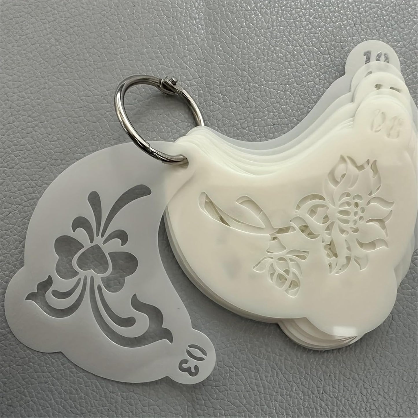 Xcprinted reusable body paint stencils front view showcasing detailed geometric patterns.