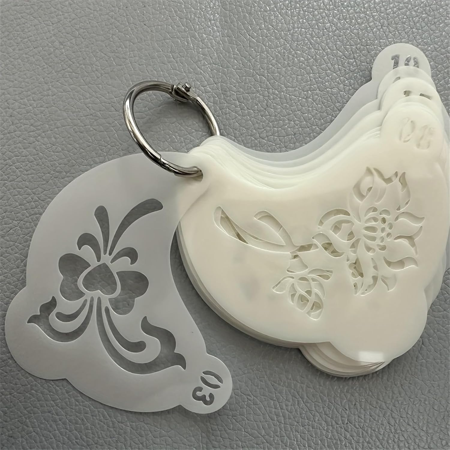 Xcprinted reusable body paint stencils front view showcasing detailed geometric patterns.