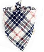 Plaid Dog Bandana with Button, Dual Layer Soft Cotton Triangle Dog Scarf Kerchief Washable Girl Boy Dog Bandanas Adjustable Accessories for Small Medium Large Extra Large Dog Puppy Pet - Image 12