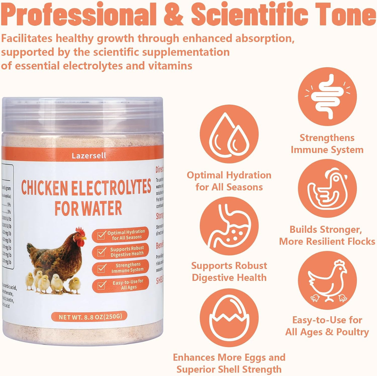 Inqigi chicken electrolyte water soluble powder texture