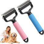 Pet Grooming Brush, Double-Sided Deshedding Dematting Tool for Dogs & Cats, Detangling Tool For Matted Fur, Ideal For Medium Or Long Haired Breeds (Blue) - Image 11