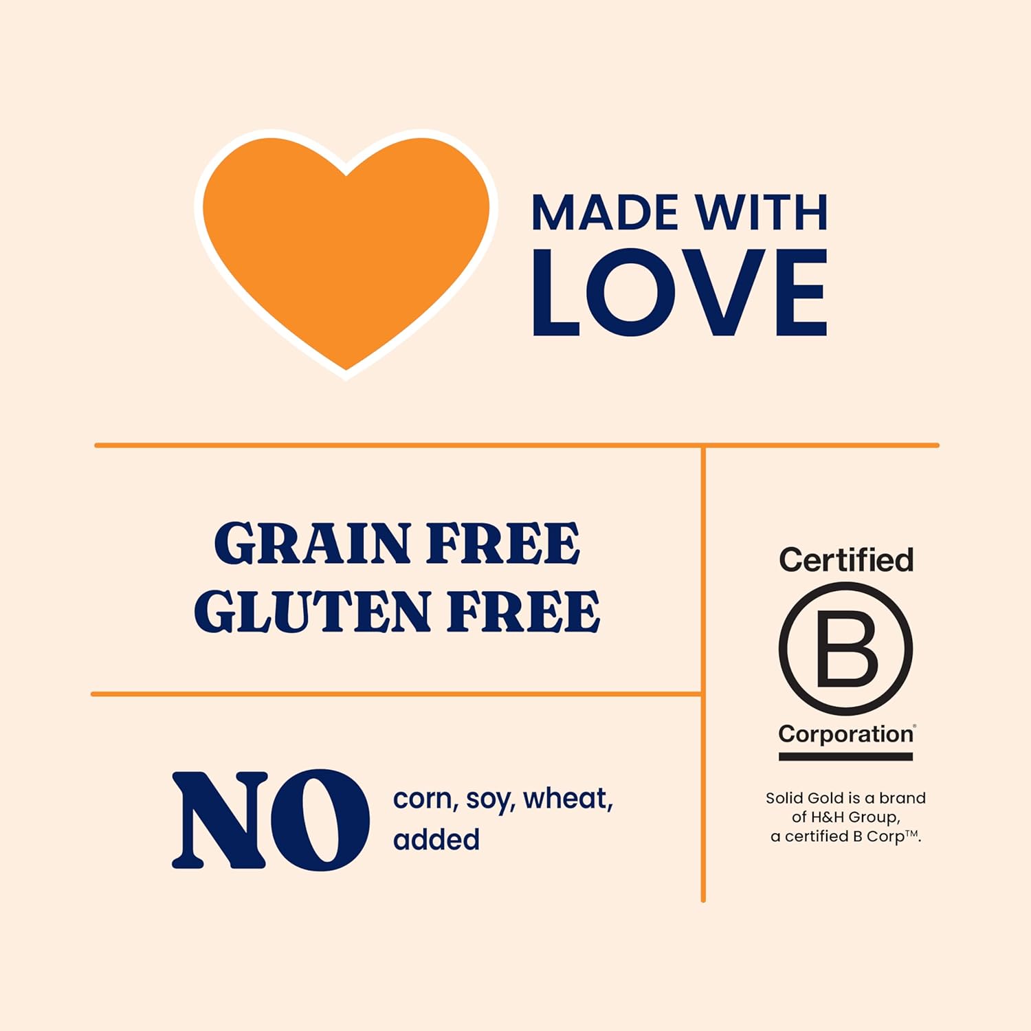 Nutritional benefits graphic for Solid Gold seaweed cat treats