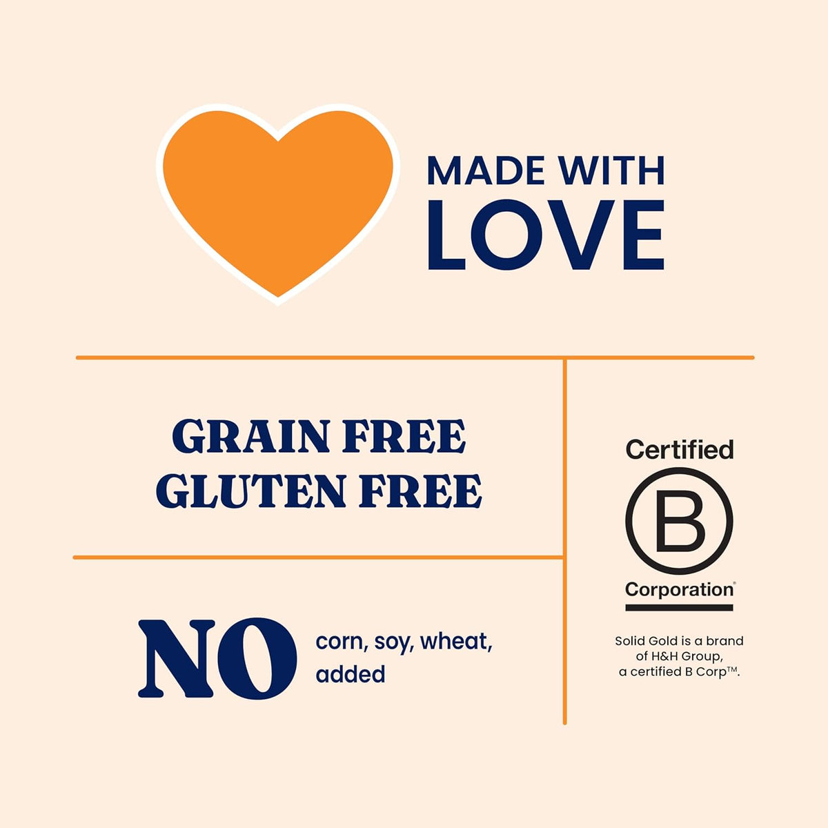 Nutritional benefits graphic for Solid Gold seaweed cat treats