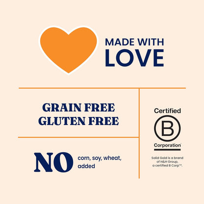 Nutritional benefits graphic for Solid Gold seaweed cat treats