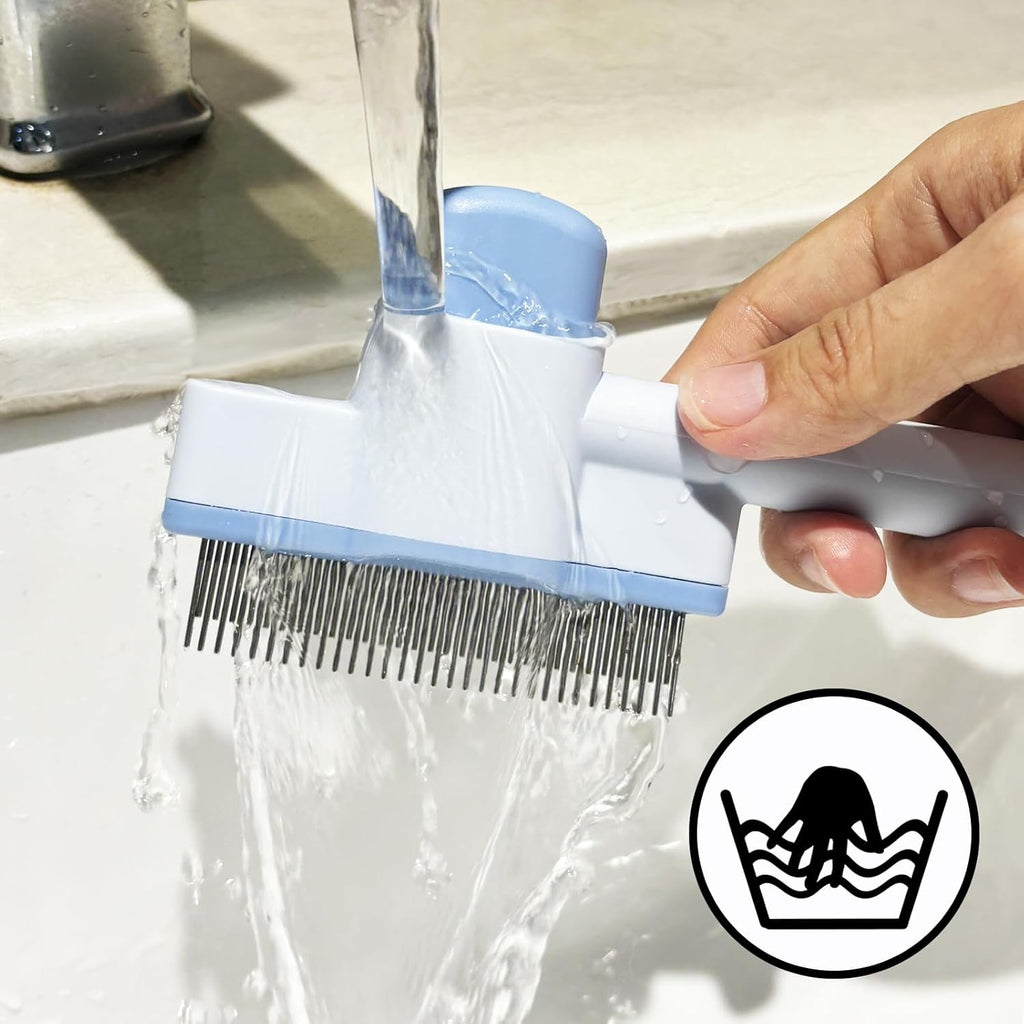 Close up of rounded tips on Jptecy pet grooming comb