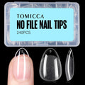 Tomicca Short Almond Nail Tips front view packaging