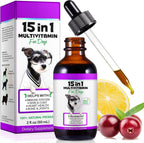 Premium liquid multivitamin for cats next to the outer product box presentation