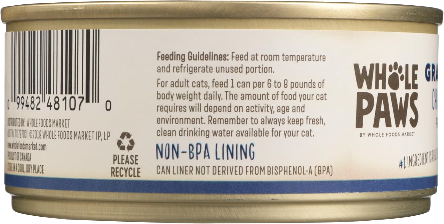 Whole Paws USA imported wet cat food can side profile
