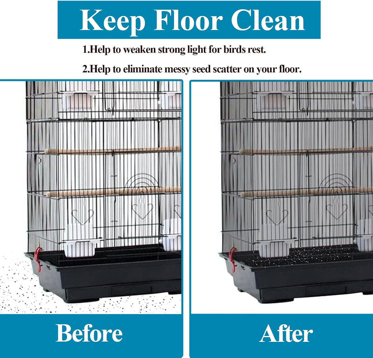 ASOCEA nylon mesh bird cage guard showing breathable fabric texture