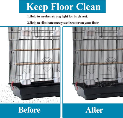 ASOCEA black nylon mesh birdcage cover trapping scattered seeds and feathers