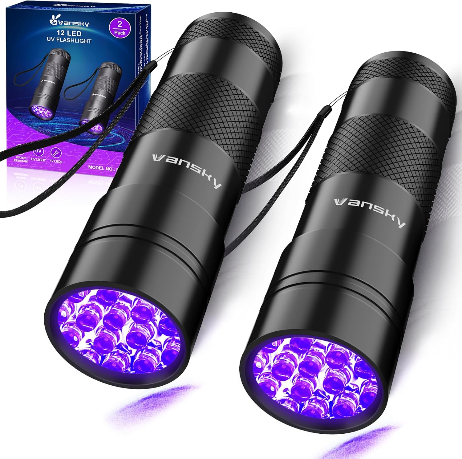 UV Light 395nm Blacklight Flashlight: Vansky 12 LED Black Light Mini Pet Urine Detection for Invisible Dog/Cat Dried Urine Stains on Carpet, Scorpion Finder, Resin Curing - Image 10