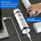 Viwik cordless pet nail trimmer being charged via USB