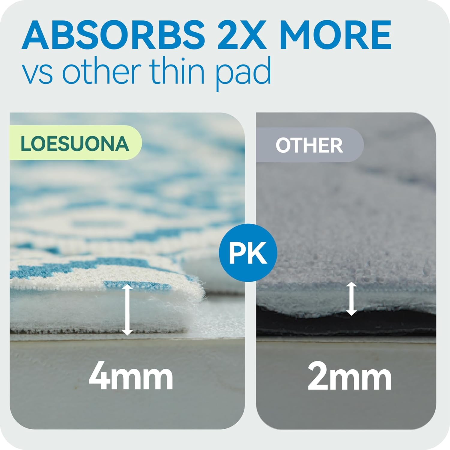 Loesuona pet training pads with branded leather tag detail