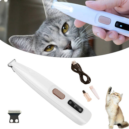 Belvedir Cat Grooming Trimmer front view of cordless pet shaver
