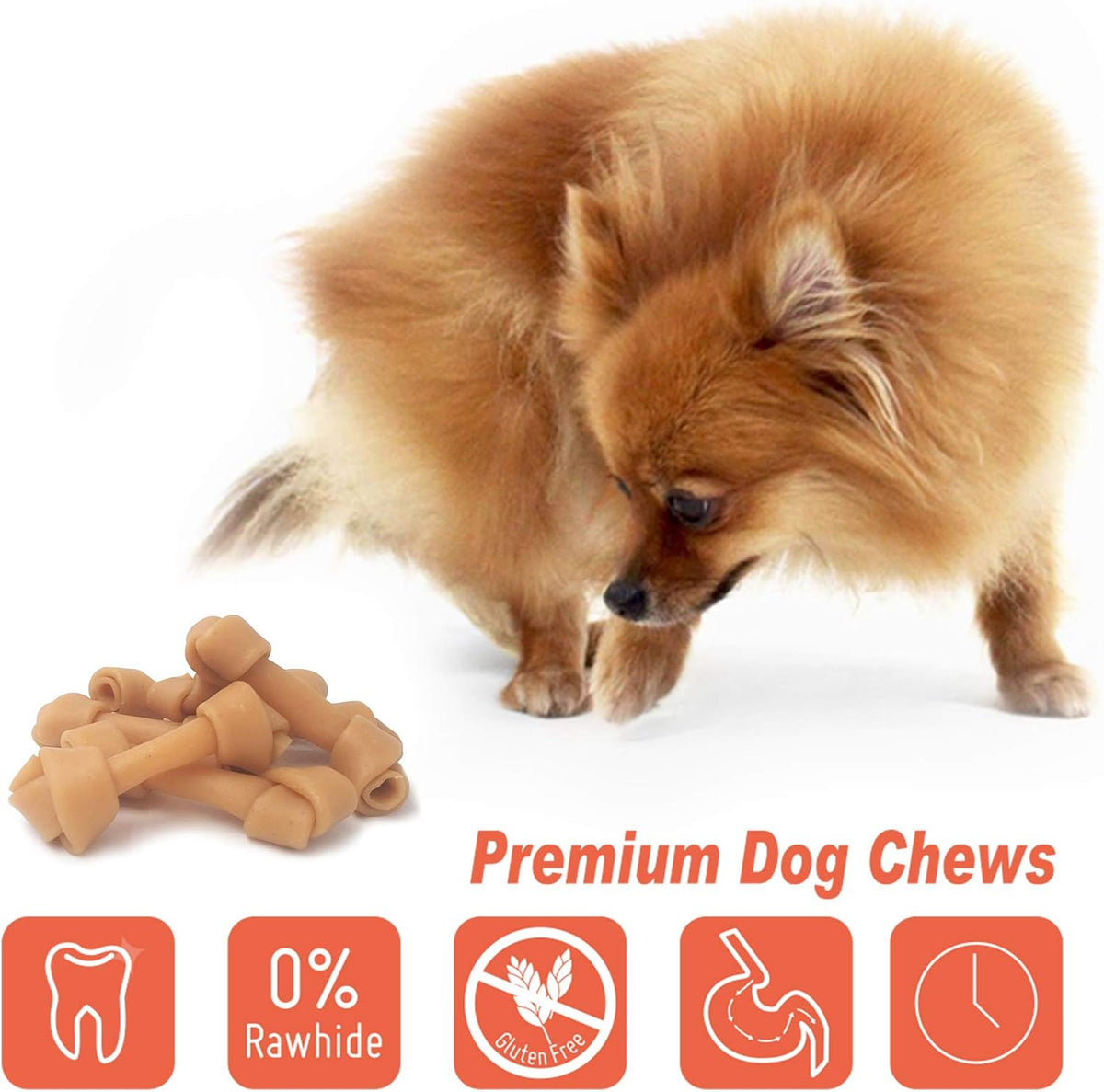 Authentic USA imported LuvChew dog bones back label ingredients