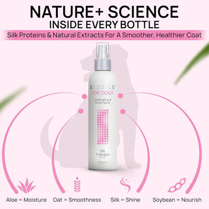 BioSilk for Dogs Silk Therapy Detangling and Shine Protecting Spray, pH Balanced Leave-In Mist with Silk and Vitamins for Dematting, Paraben-Free, All Coats and Breeds, 8 Fl Oz - Image 14