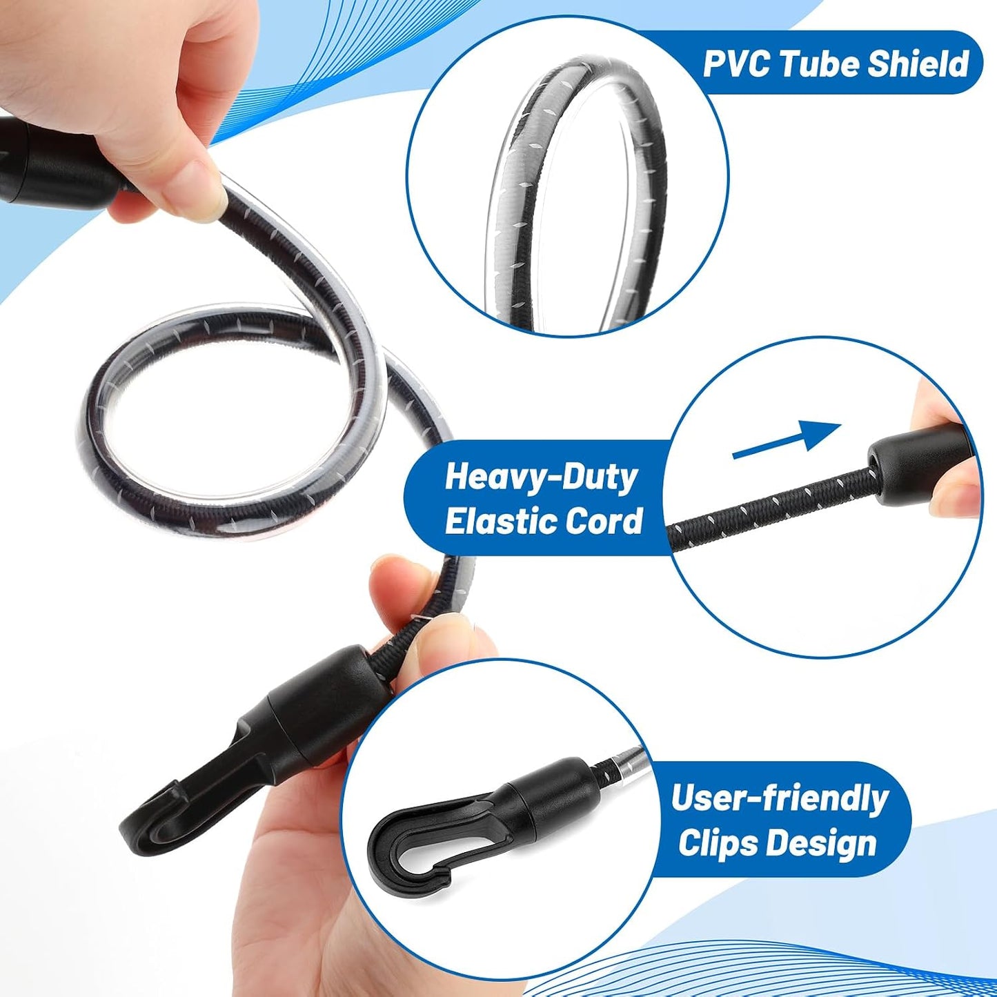 Double ended plastic clips for horse blanket leg straps