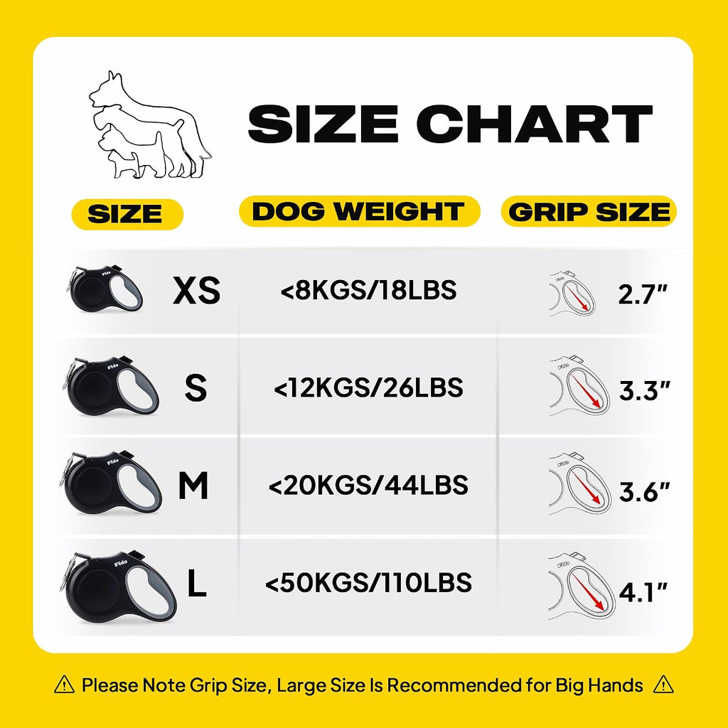 Fida pet leash ergonomic handle design