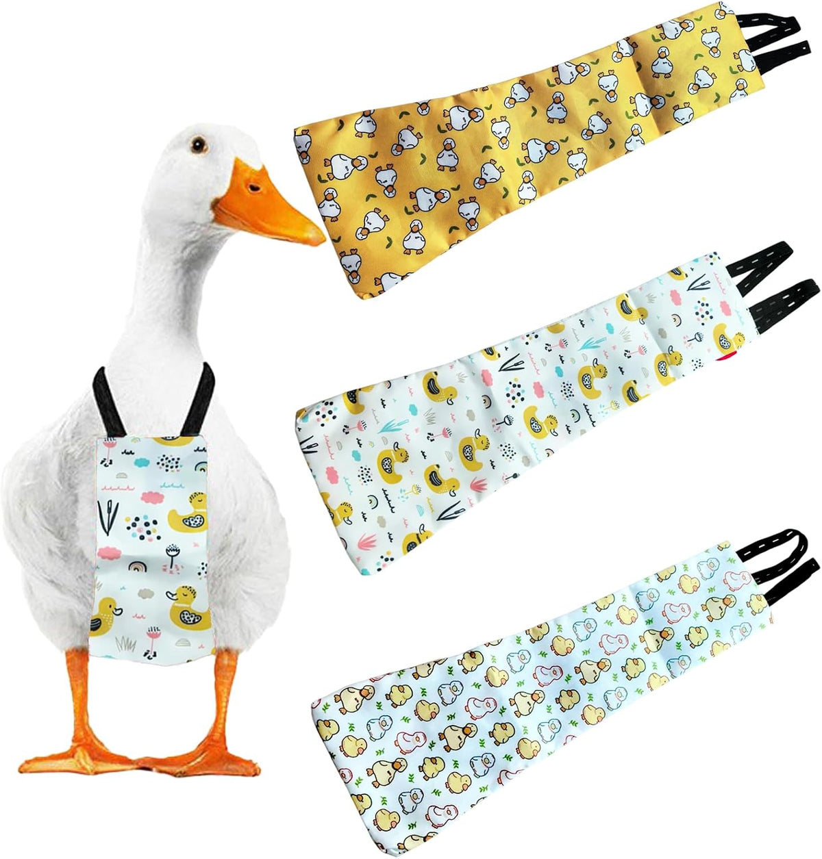 UKJENT Chicken Diapers for Hens - 3 Pack Duck Diapers for Pet Ducks, Adjustable Pet Diaper for Hen Rooster, Reusable & Machine Washable Poultry Nappies(M) - Image 9