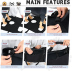 Dog Lift Harness with Pocket Full Body Dog Harness with Adjustable Handle Dog Carrying Sling Pet Legs Support Sling for Senior Dogs Joint Injuries Post Surgery Recovery Hiking,Black,XL - Image 4