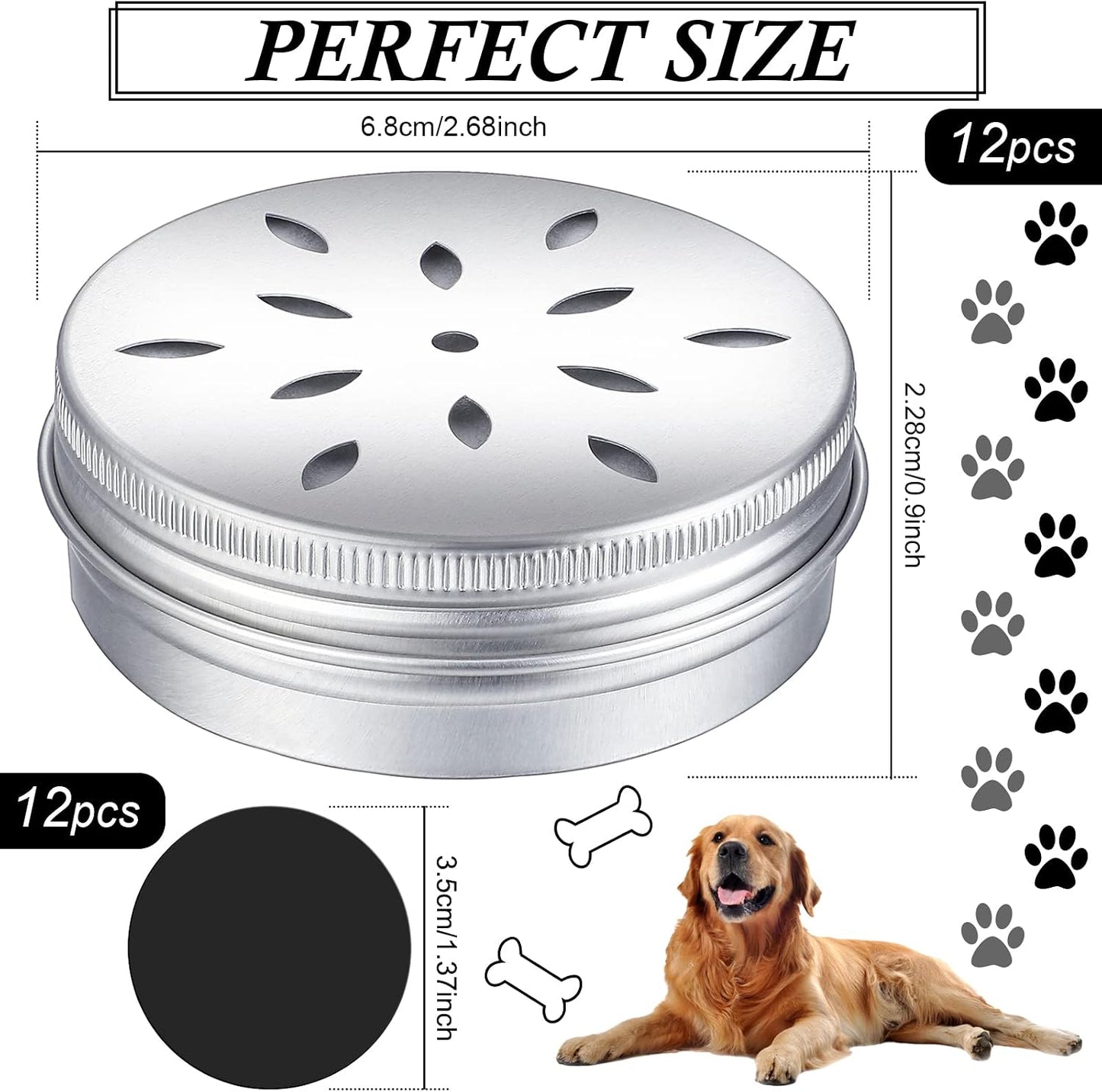 Oudain canine nosework kit showcasing different sized aluminum canisters