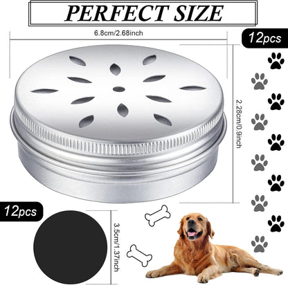 Oudain canine nosework kit showcasing different sized aluminum canisters