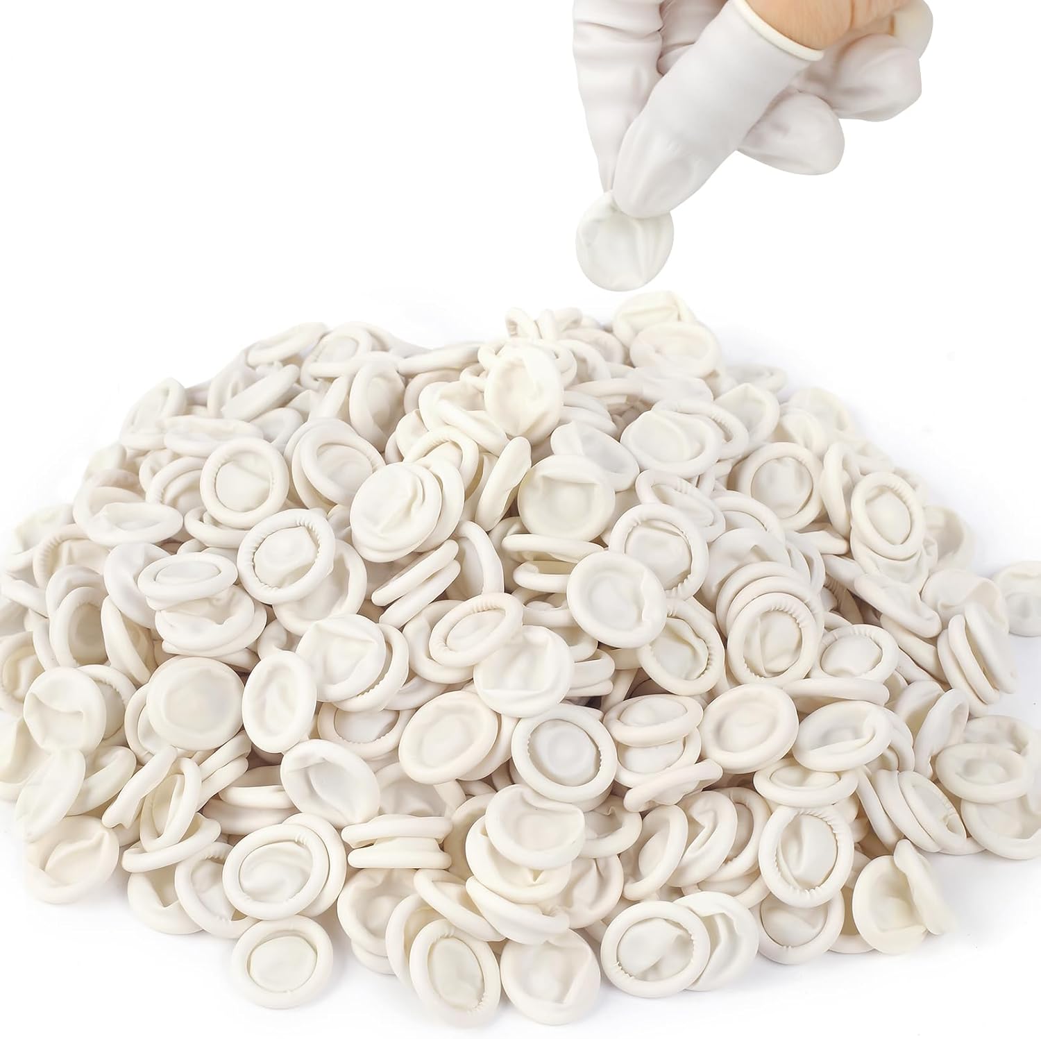 LECWELL disposable latex finger cots front view packaging for protective skin care.