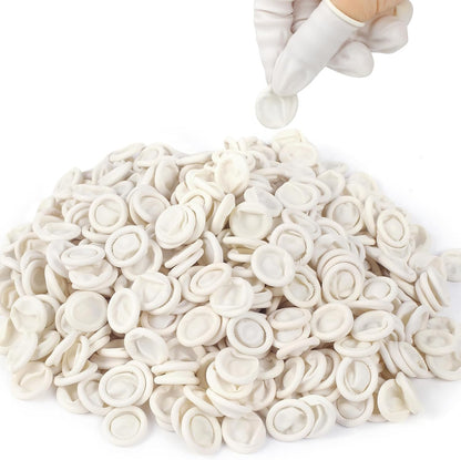 LECWELL disposable latex finger cots front view packaging for protective skin care.