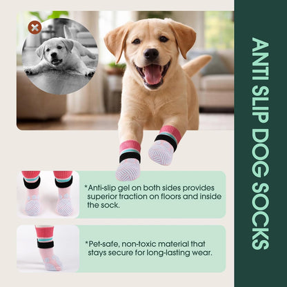 Kuoser dog socks with double-sided silicone grips