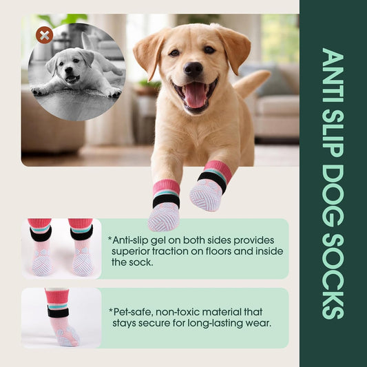 Kuoser dog socks with double-sided silicone grips