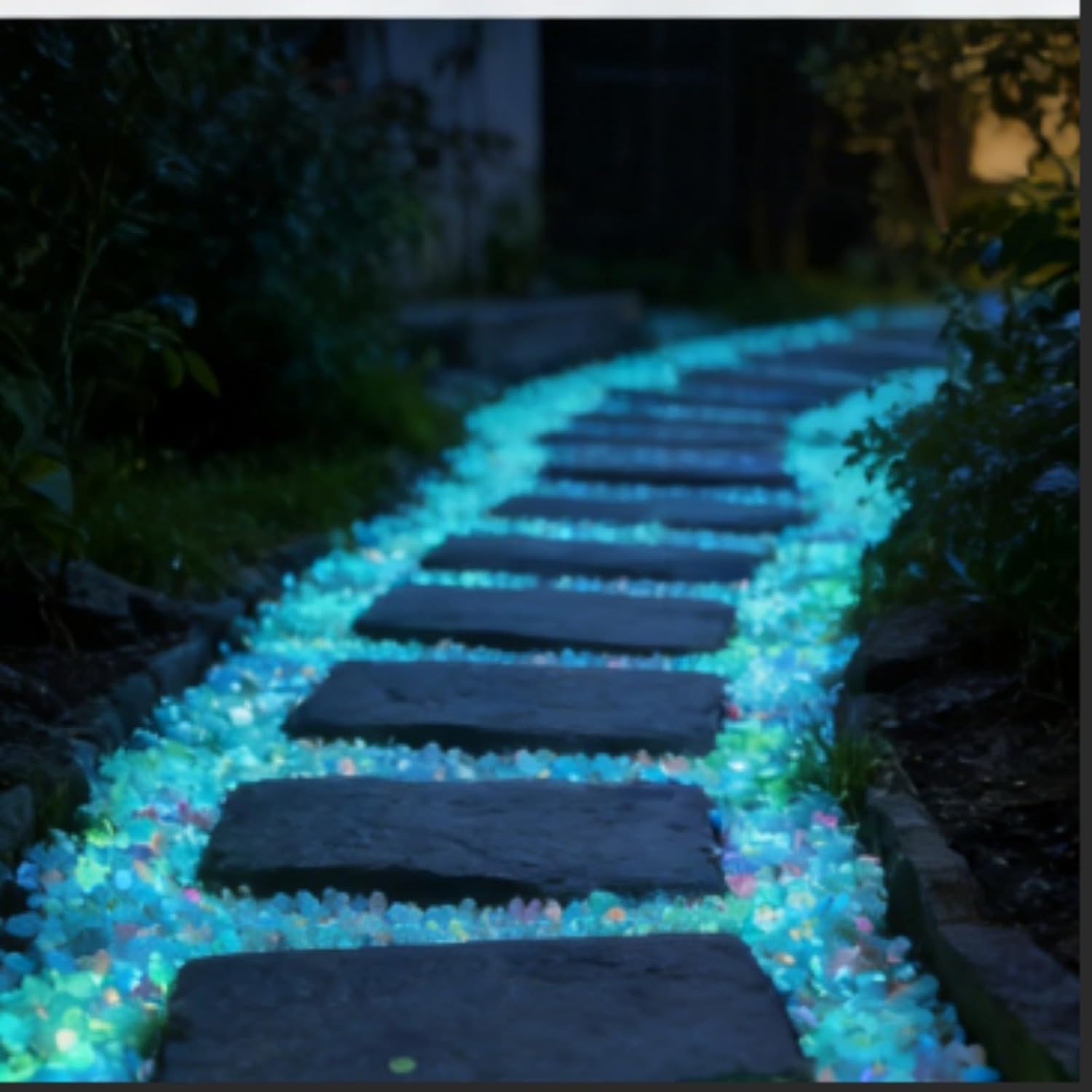 Generic glow in the dark resin artificial sand front view