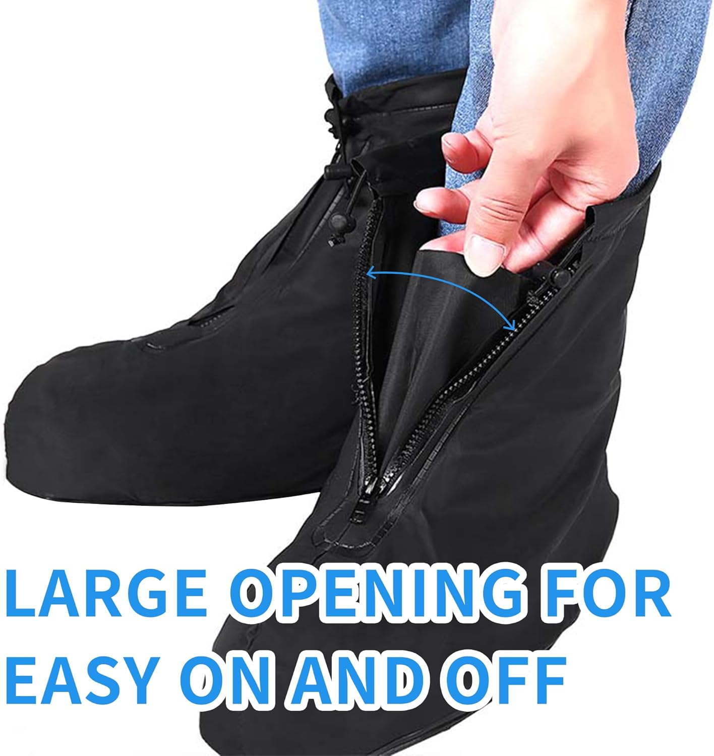 JEVRKAPZ galoshes folded compactly to show portable and lightweight travel design