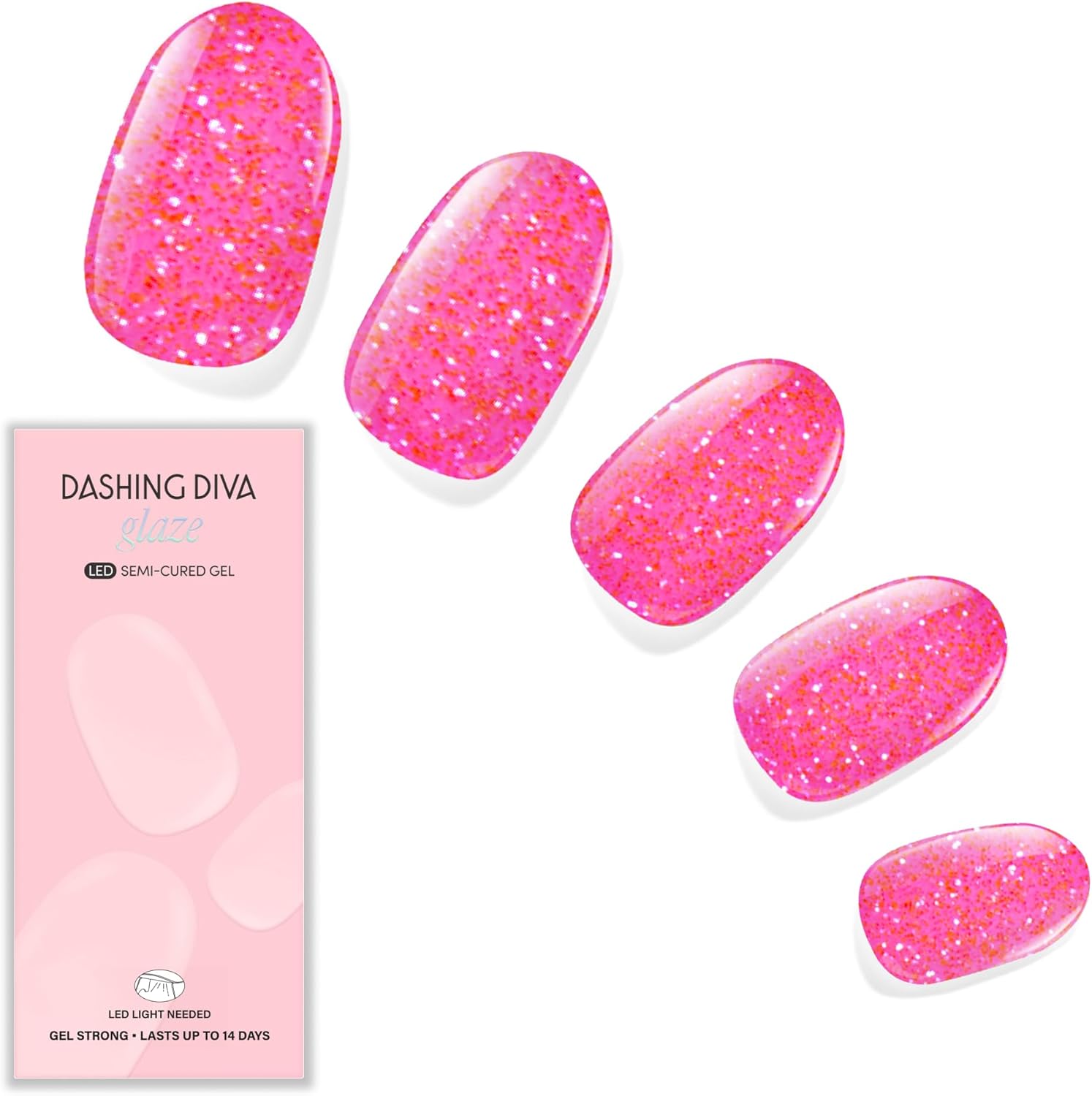Dashing Diva Glaze Nail Strip Set Watermelon Smoothie front view