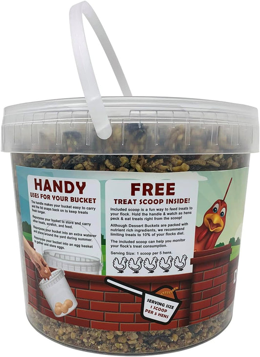 Pecking Order poultry treat bucket with handle and scoop