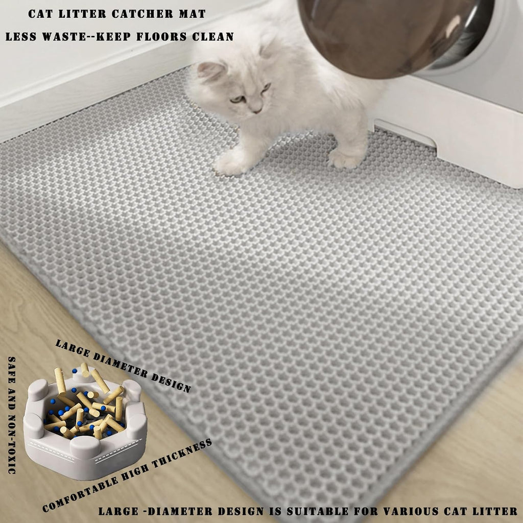 Soft and non toxic pet litter box mat for sensitive paws
