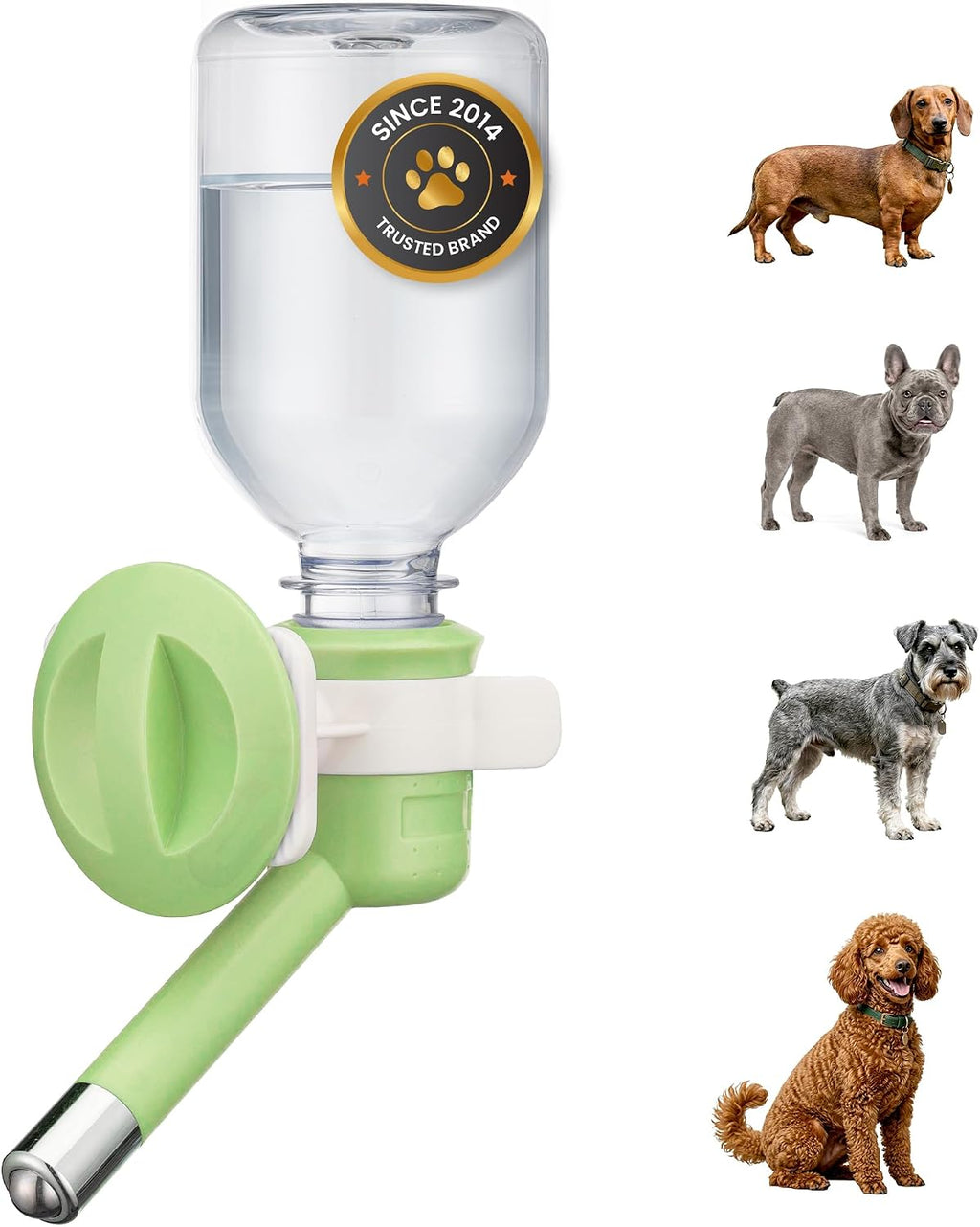 Choco Nose Patented No-Drip Dog Water Bottle/Feeder for Dogs/Cats and Other Small-Medium Sized Animals - for Cages, Crates or Wall Mount. 10.2 Oz. Mess Free Leak-Proof Nozzle 16mm, Blue (C590) - Image 13