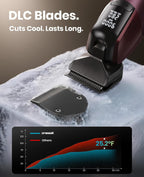 Cordless pet hair trimmer showing the adjustable five in one diamond like carbon blade