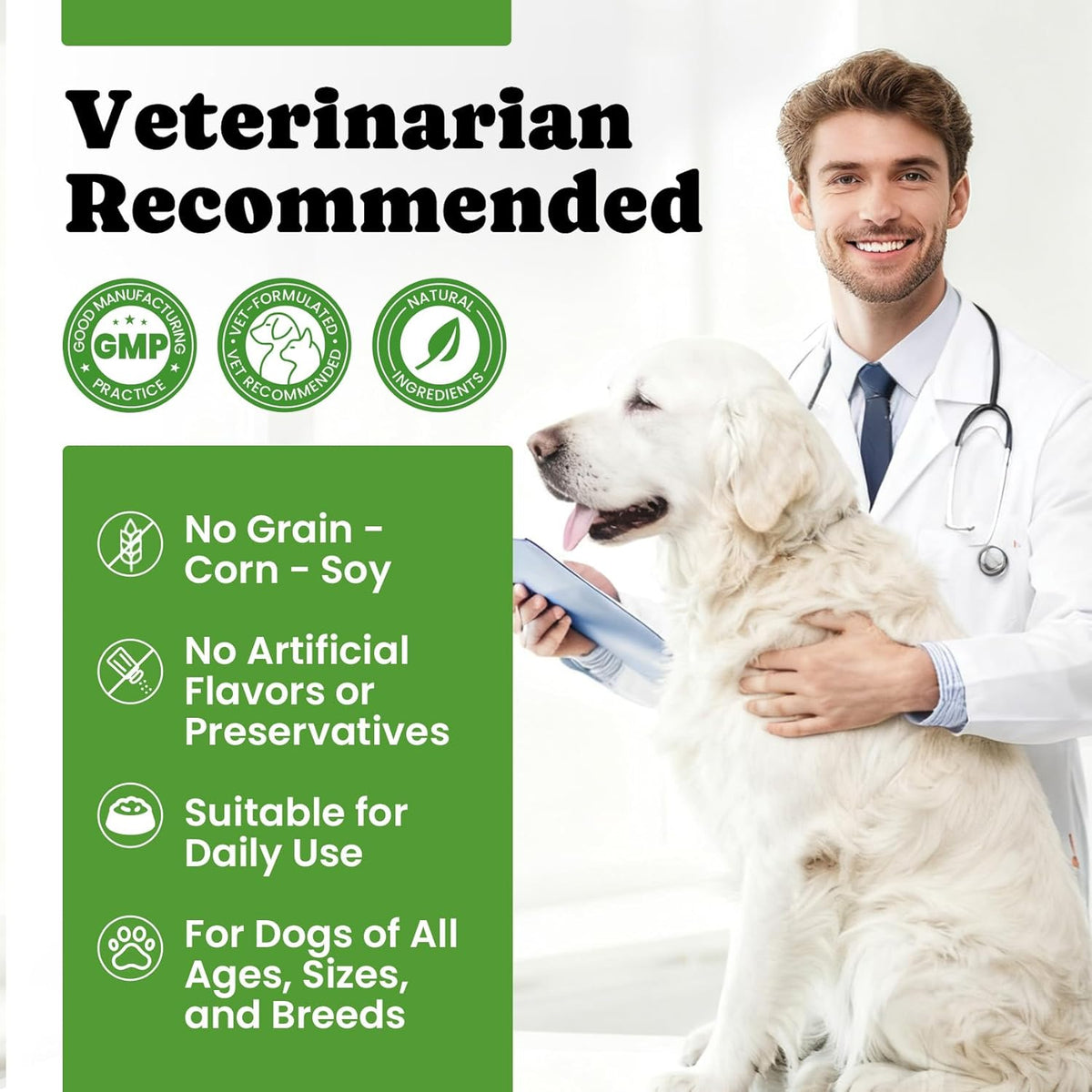 Probiotics for Dogs - Helps Digestion, Loose Stools, Gas & Sensitive Stomachs, Probiotics for Itchy Skin & Dog Yeast Infection, Immune & Fresher Breath with 4 Prebiotics & 5 Digestive Enzymes - 180 ct - Image 9