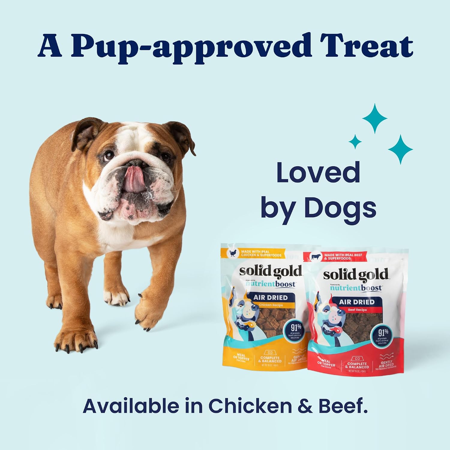 Natural superfood and chicken dog treats for muscle growth
