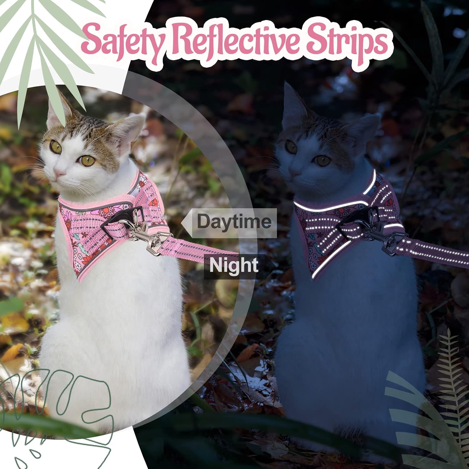 SALFSE step in cat vest harness packaging content overview
